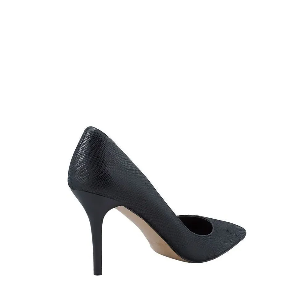 White House  Black Market Ella Lizard Embossed D’orsay Pumps / Black/Size 9M - Picture 2 of 15